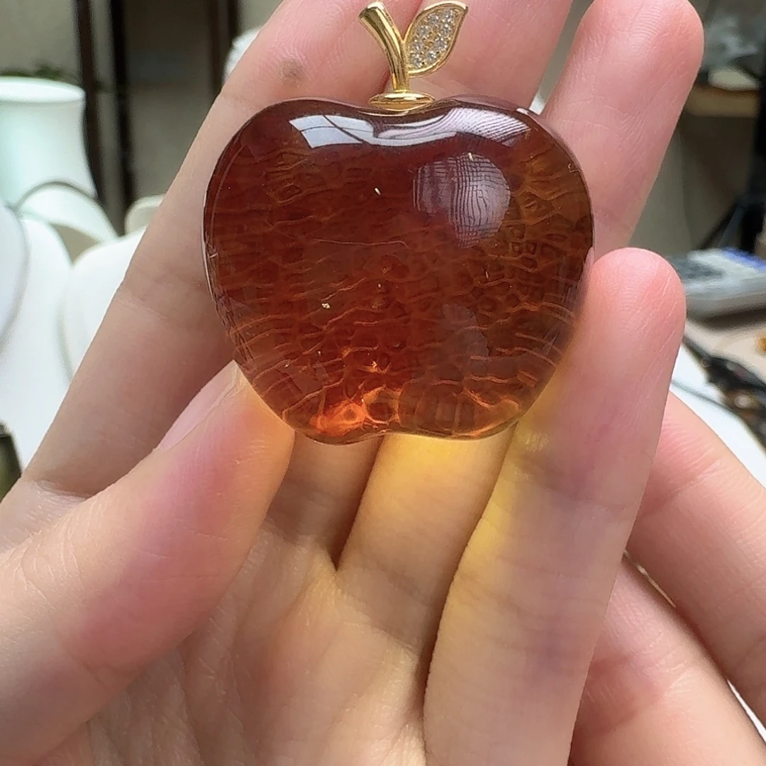 琥珀未镶嵌耳饰吊坠