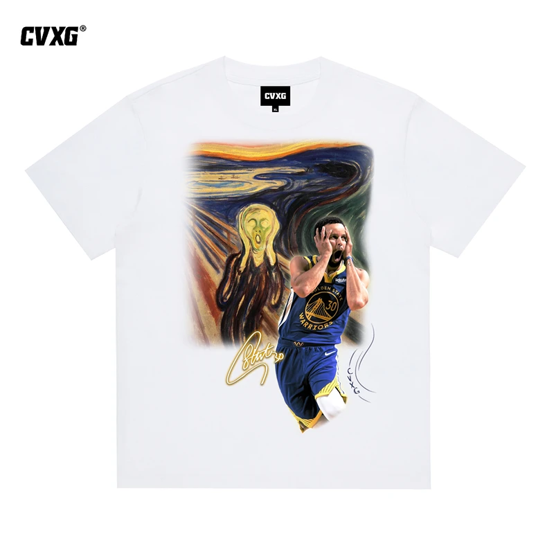 CVXG美式商店（库里.呐喊）美式重磅纯棉T恤上衣新款篮球康利直喷