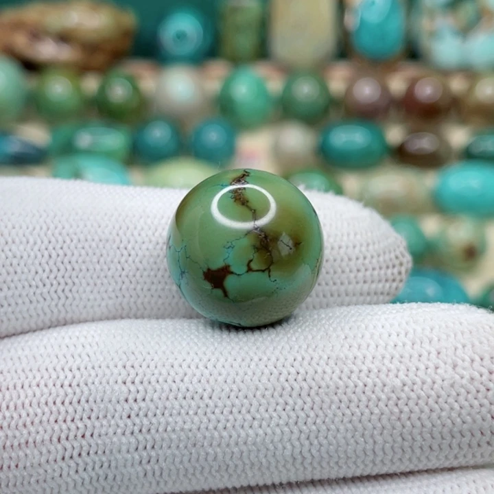 未镶嵌绿松石珠宝奇石孔