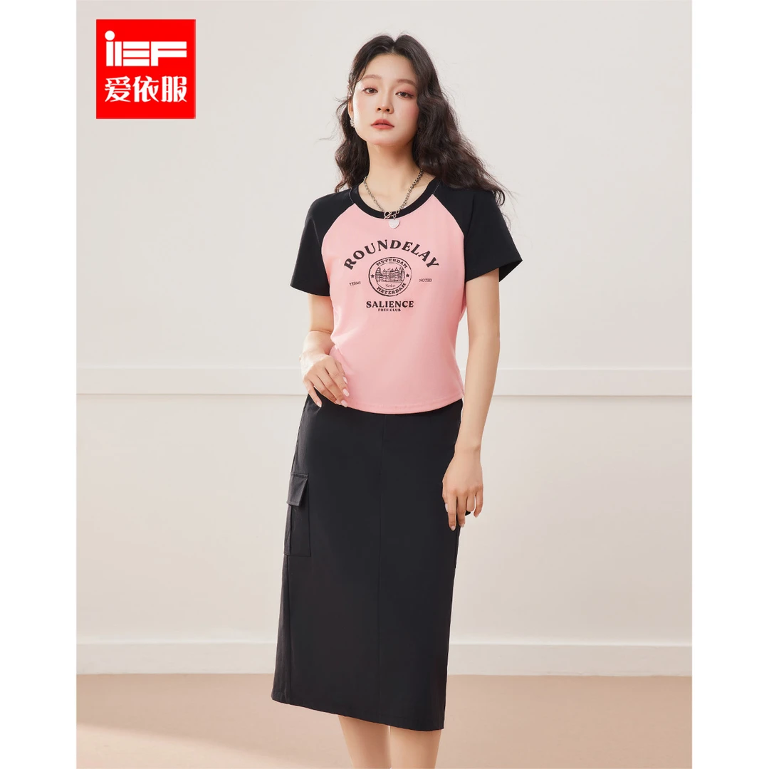 IEF/爱依服2025夏季新款套装大码女装休闲时尚小众设计上下套裙