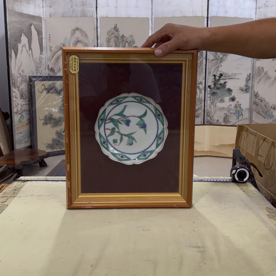 玉***製绘画屏风框画茶空间设计