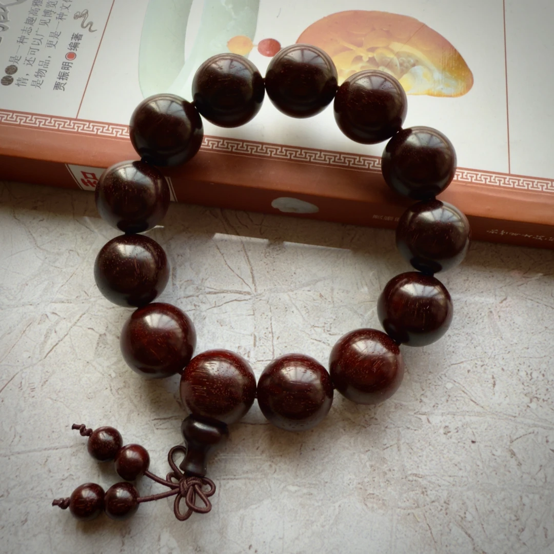 天然印度小叶紫檀佛珠手串檀木手串文玩木作手串精品紫檀18毫米