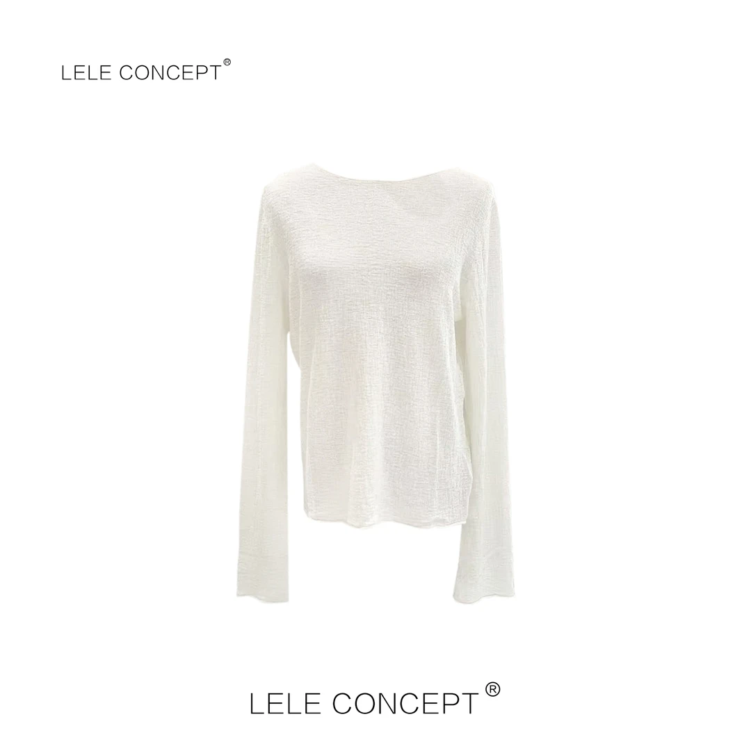 LELE CONCEPT 丨「漾」时尚高级感多色羊毛打底上衣S0556