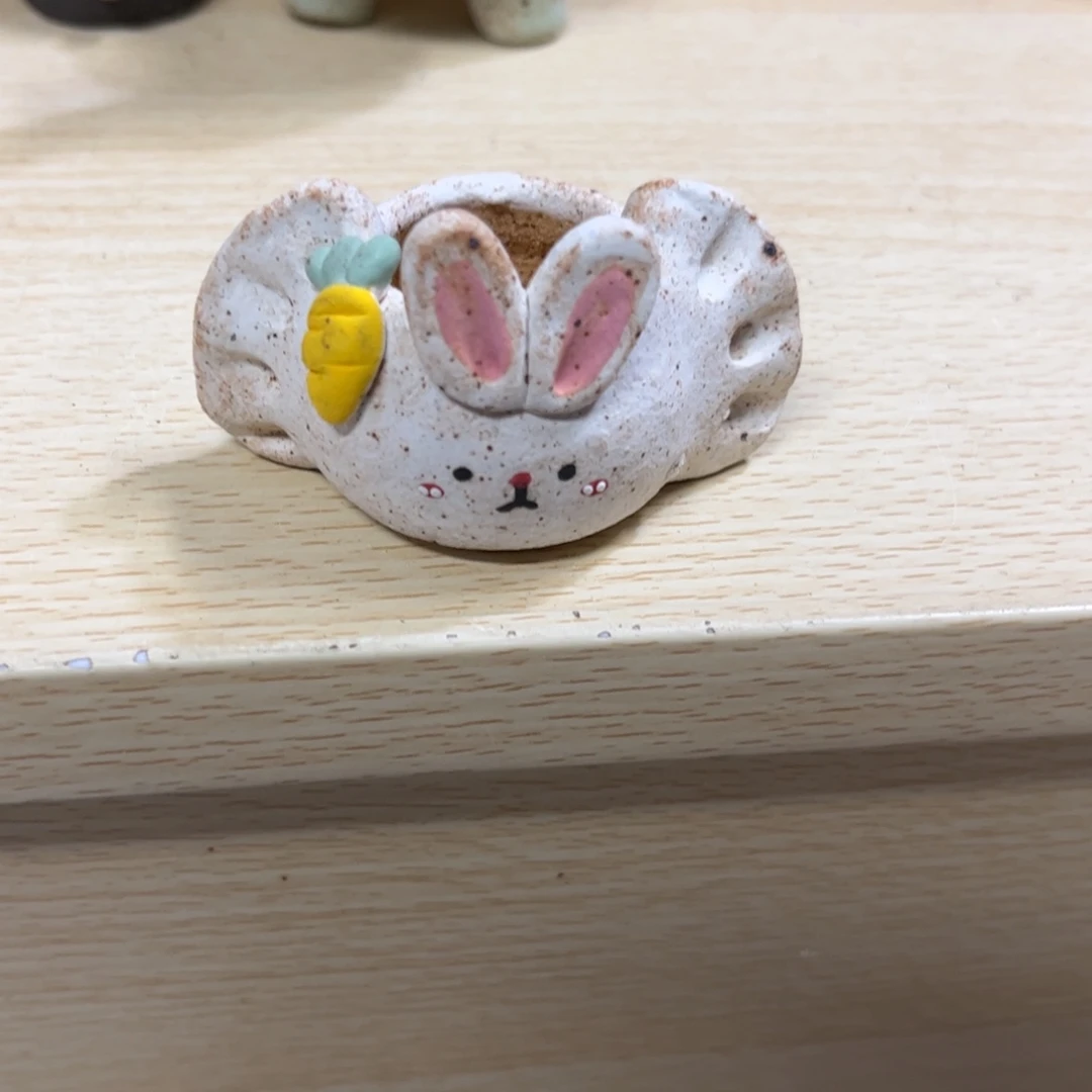 泥塑古镇炻陶花盆