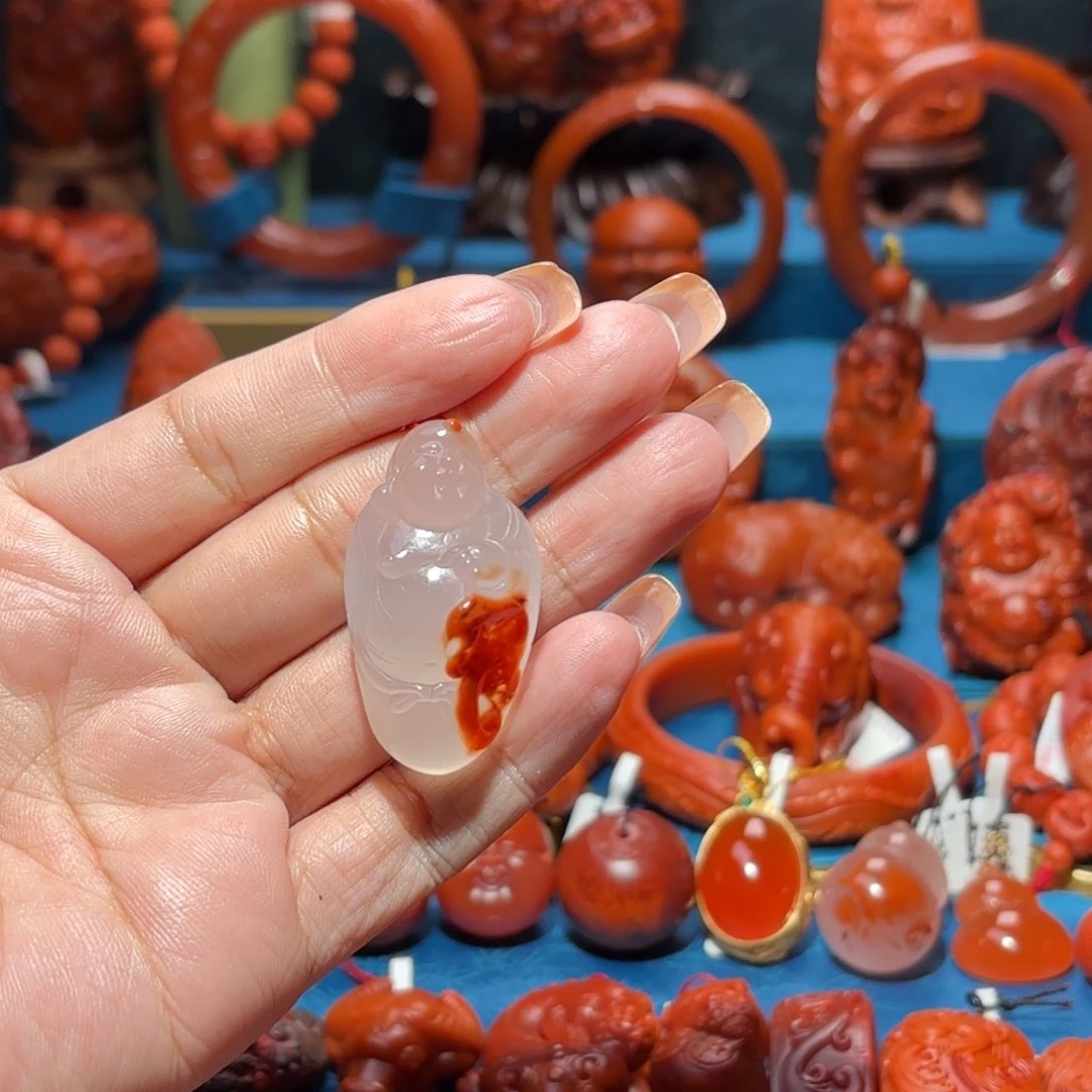 未镶嵌雕刻南红玛瑙用****海