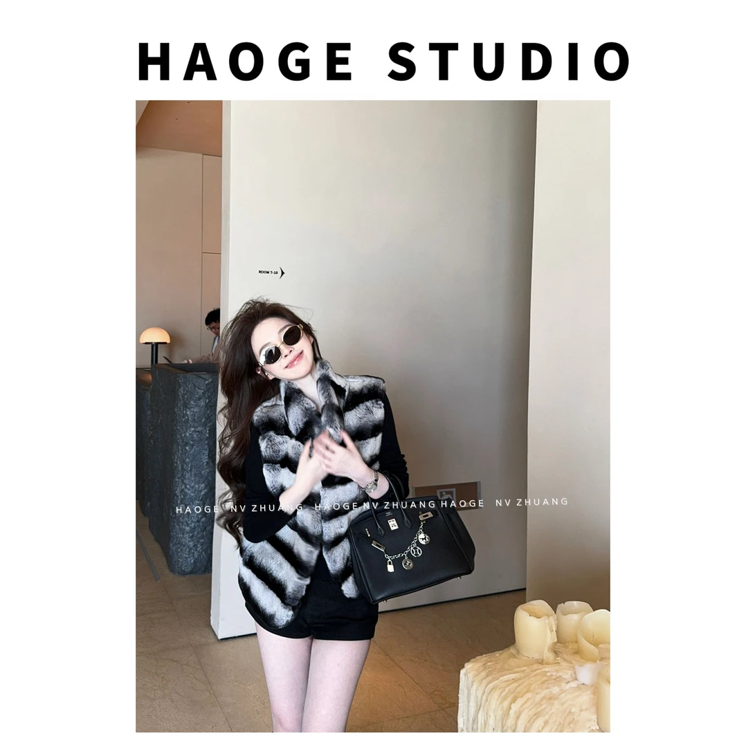 浩哥严选●苍山覆雪HGQ5PC4343A獭兔毛皮草预保暖时尚气质设计感