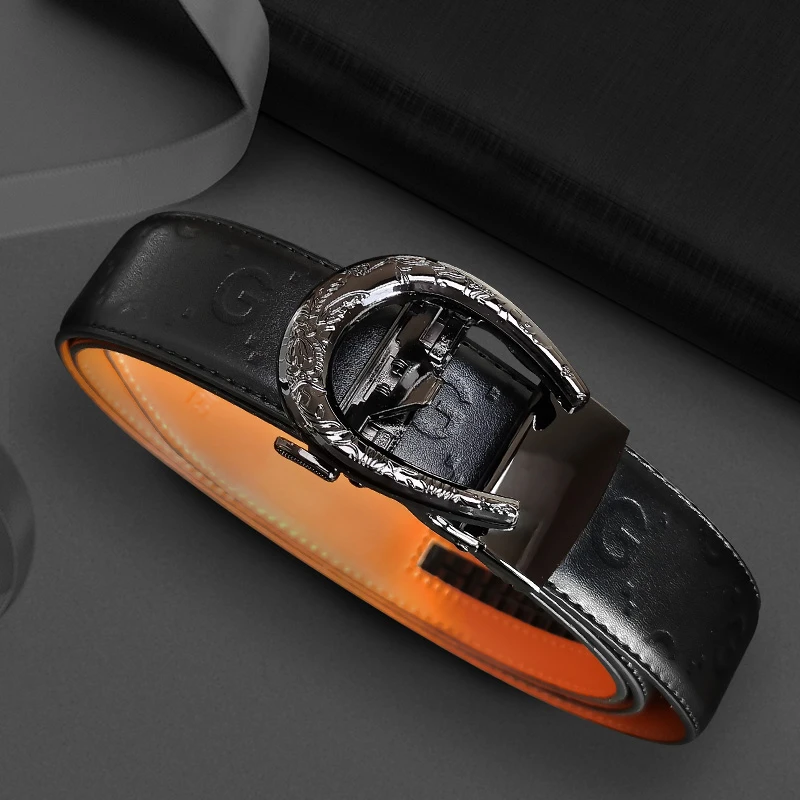 时尚休闲百搭商务韩版男士自动扣皮带8041GA-2【ZBJ】