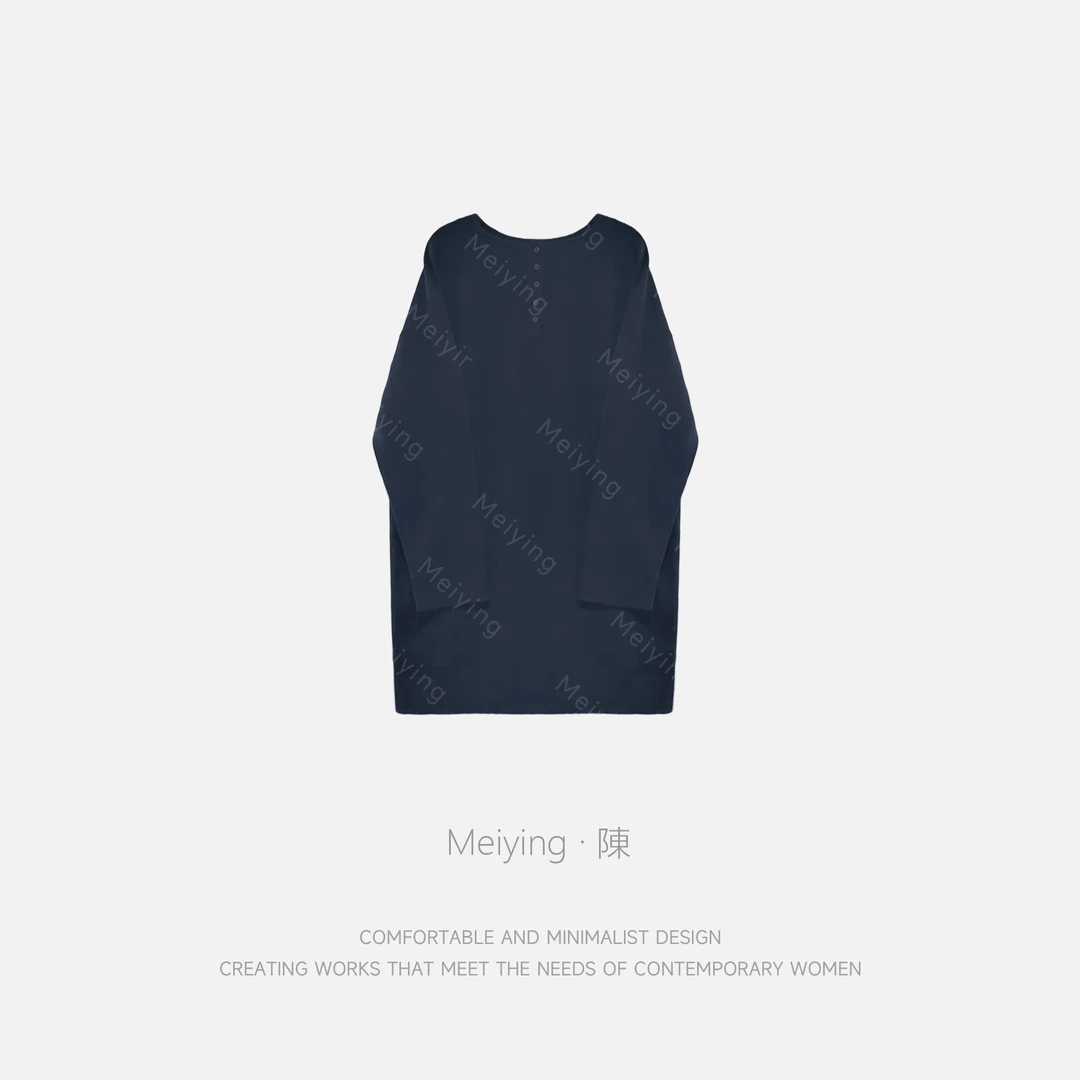 Meiying-高级感时尚半开领100绵羊毛连衣裙YA5QL033