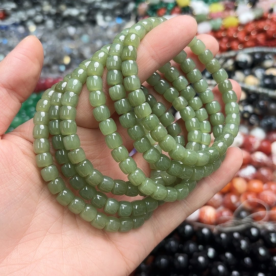 玛瑙/玉髓未镶嵌珠宝半成品5×7和田直切一圈