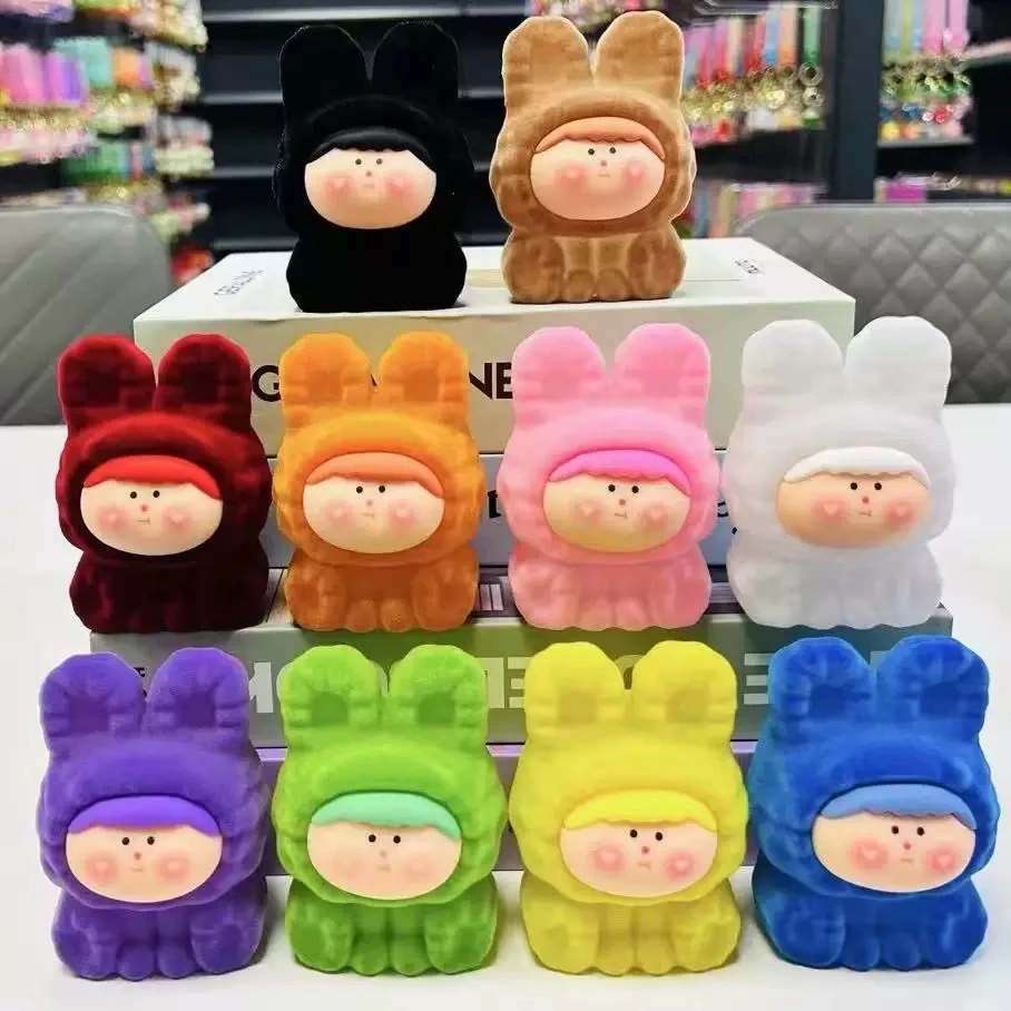 【对对碰】可爱diy植绒摆件立体小女孩