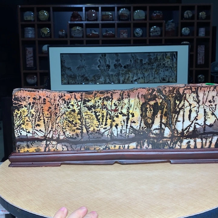 广西国画石摆件，收藏观赏