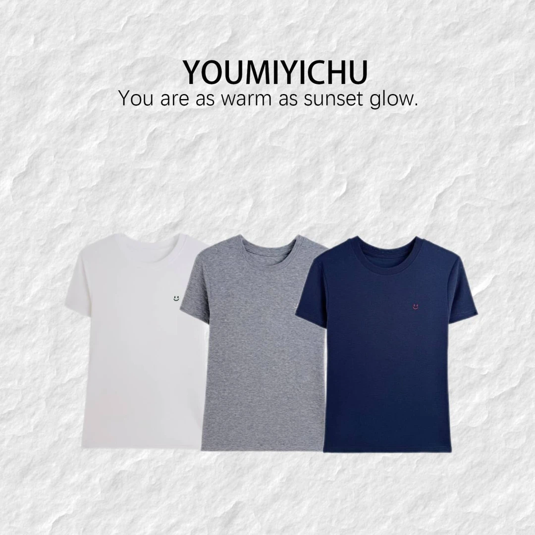 Y.M | 微笑Pasta 97%天丝 冰凉舒适感拉满休闲百搭短袖T恤1038