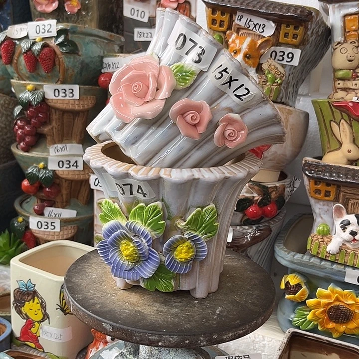 粗陶材质多肉花盆