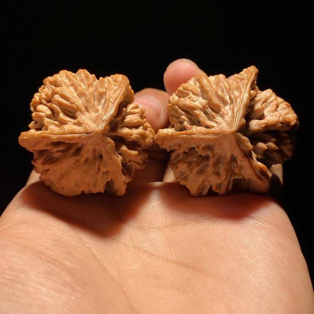 A01号，41mm龙鳞纹三棱正奔文玩核桃，天然正奔，全品球奔