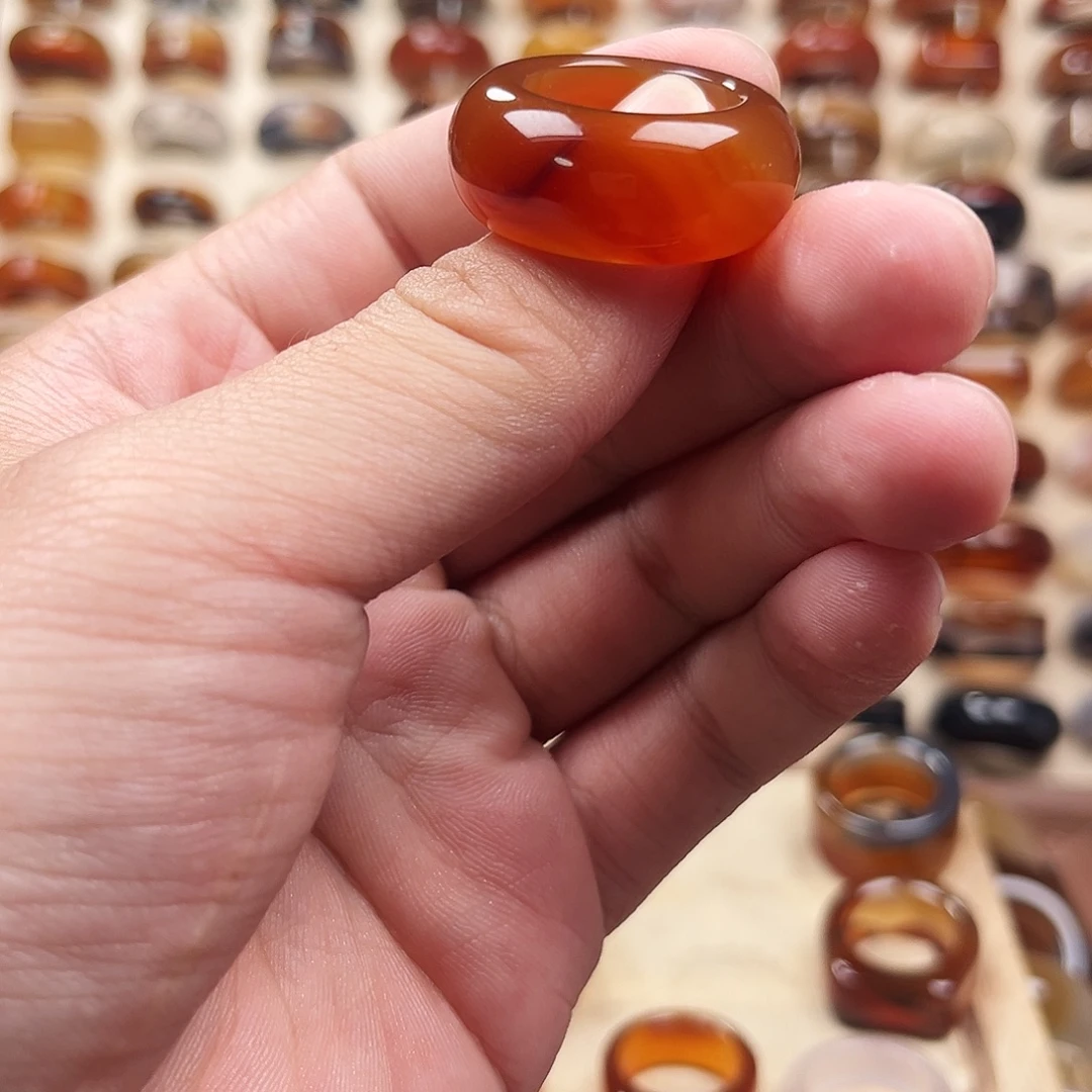 玛瑙/玉髓合金戒指13港15