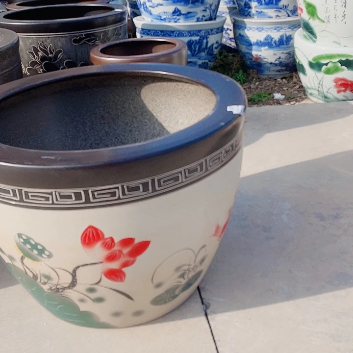陶景德镇陶瓷鱼缸