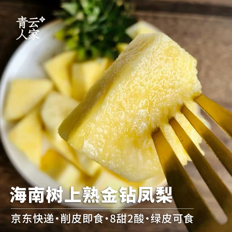 【京东包邮】海南树上熟金钻凤梨4.5-5.5斤新鲜水果当季凤梨自然熟