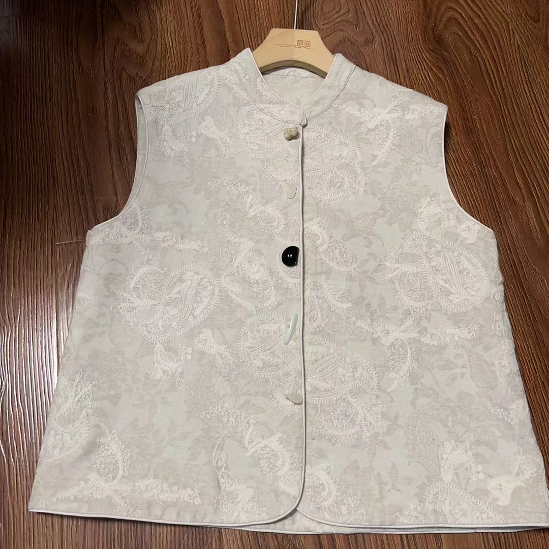 【那尚新品】重工提花新中式小众气质国风马甲