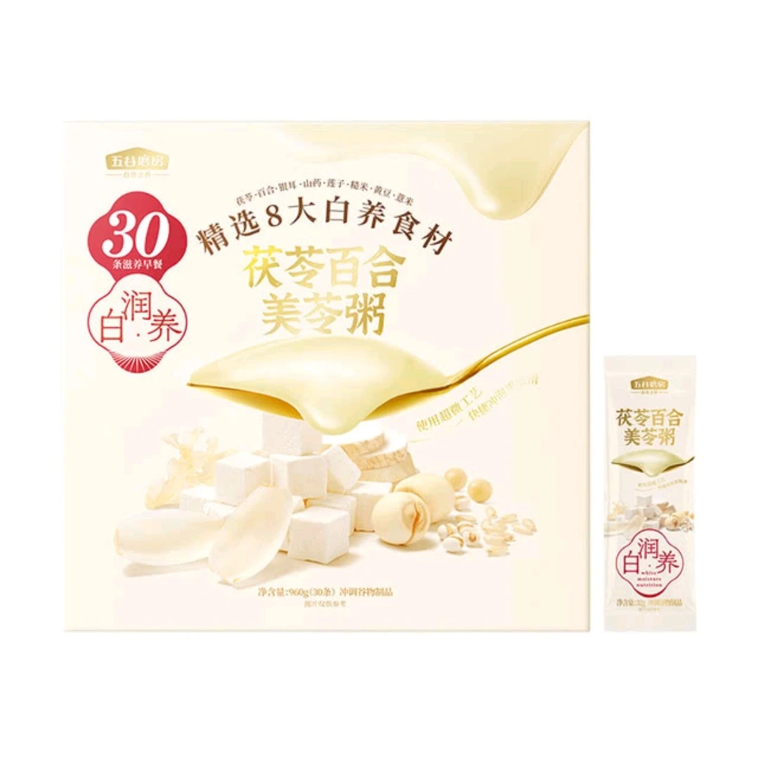 【会员超市】五谷磨坊 茯苓百合美苓粥960g（30条）