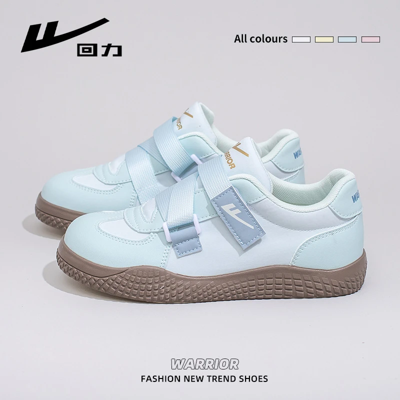 回力德训鞋女2025秋季新款厚底魔术贴帆布鞋百搭美式休闲运动鞋子