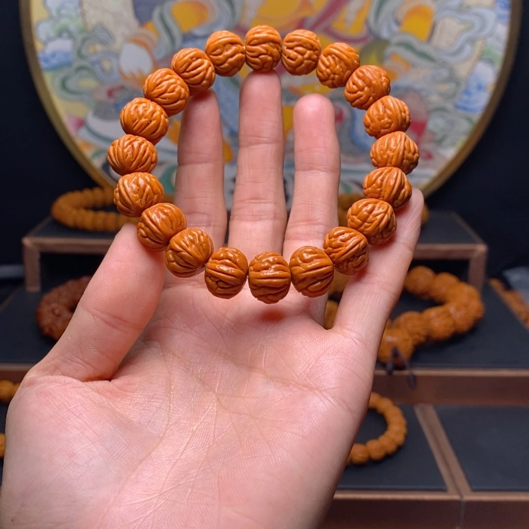 手串桃核龙纹桃核红魔