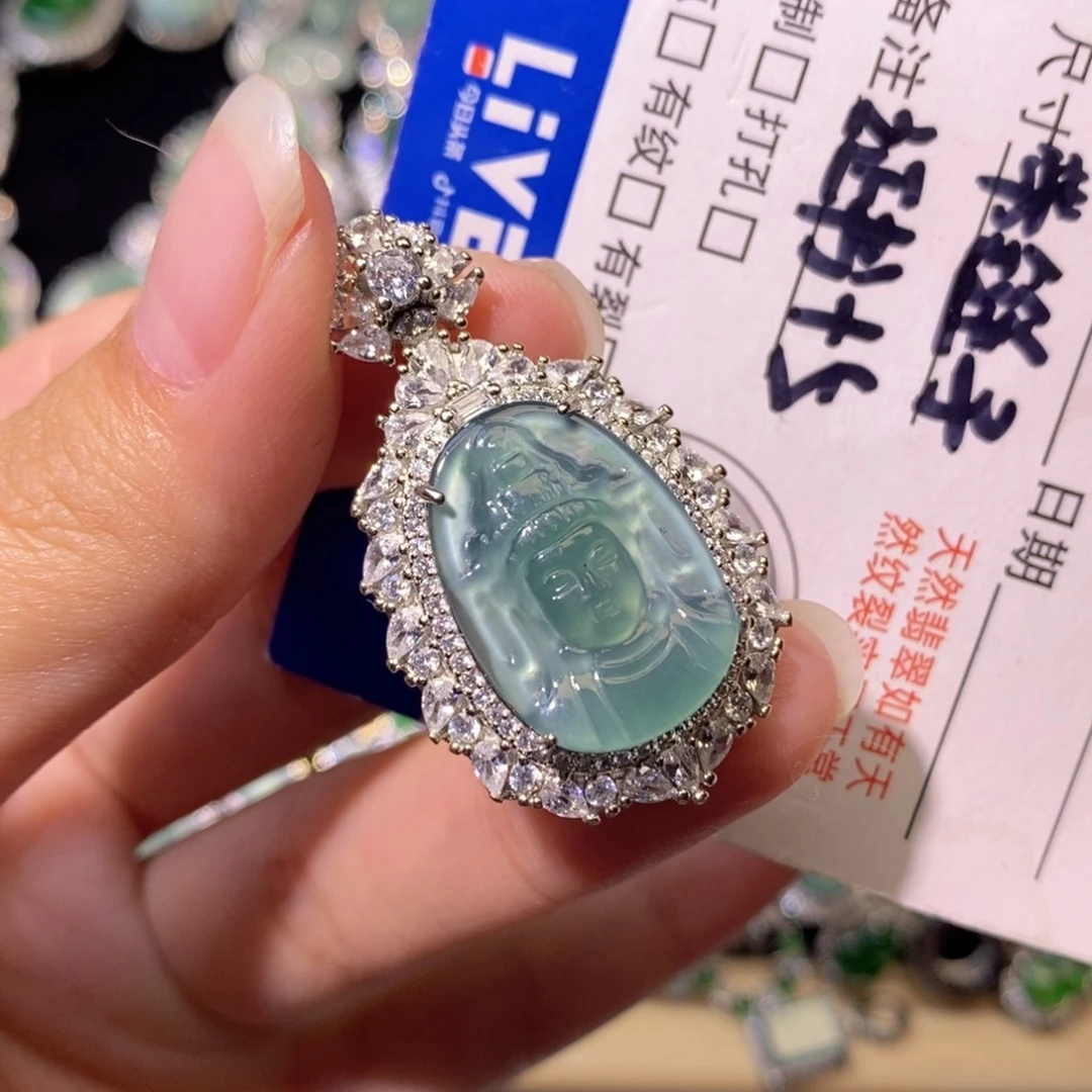 翡翠未镶嵌颈饰天然