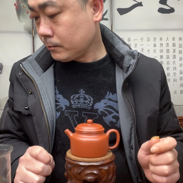 茶壶紫砂原矿朱泥全手工德钟150毫升