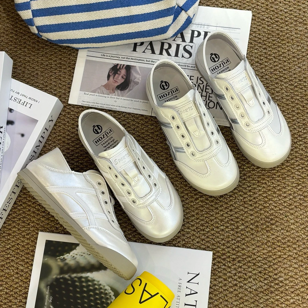 纯色一脚蹬车缝线休闲时尚休闲鞋时尚女鞋athflow风530