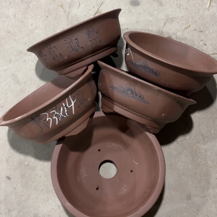 紫砂花盆100-5。   33-14