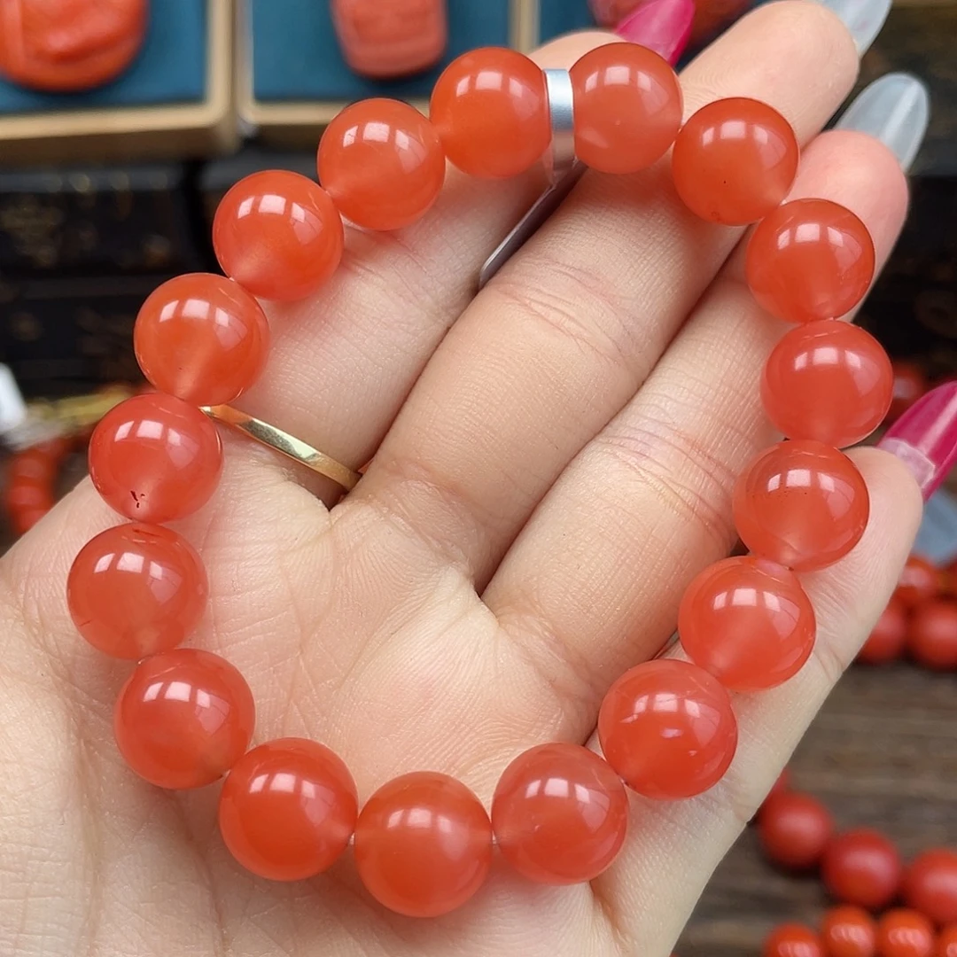 南红玛瑙未镶嵌手串福利放漏 保山杨柳乡卡10mm+