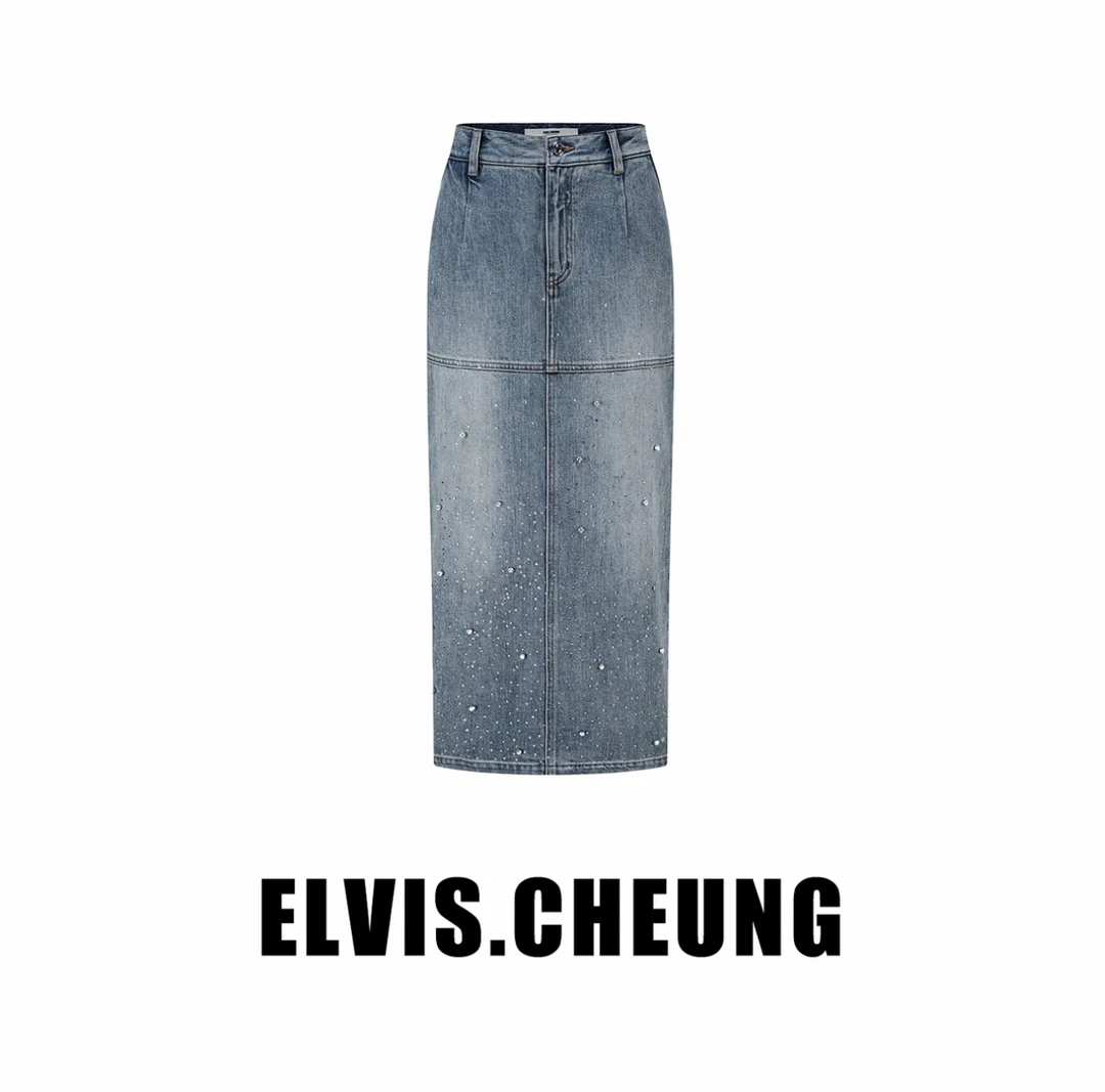 【顾文婷推荐】蒋云  提臀一步造型牛仔长裙 E25AW11033AD604