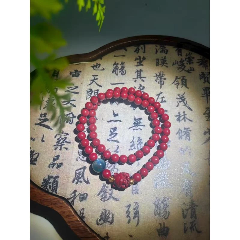 天然辰砂精美手串（无礼盒）601