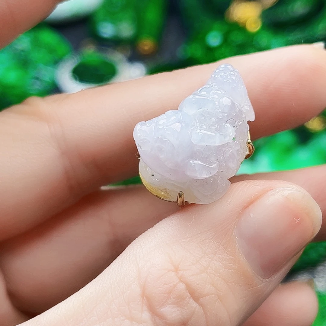 颈饰银S925镶嵌翡翠