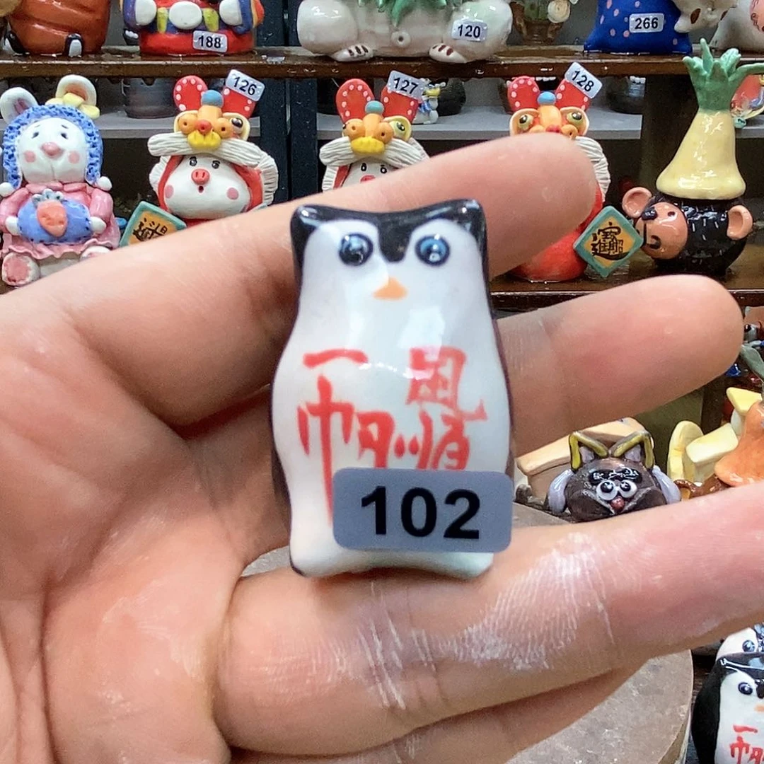 摆件直播间手工抽象陶瓷摆件102