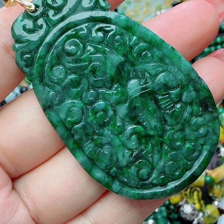 颈饰未镶嵌翡翠天然A货：14