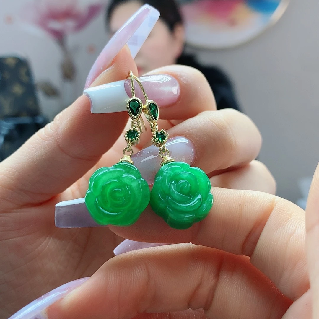 【闪购商品】翡翠耳饰未镶嵌，