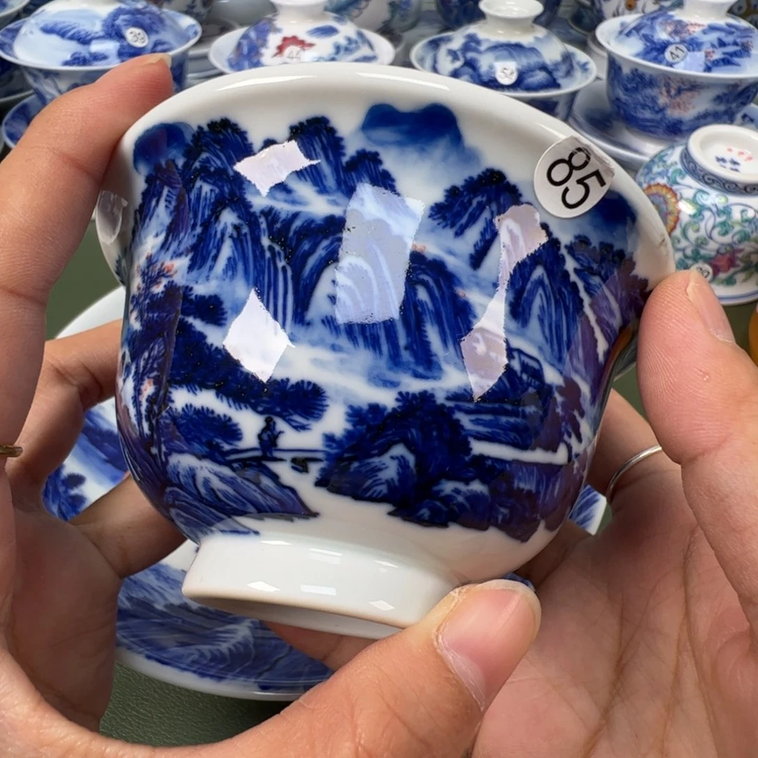 陶瓷景德镇纯手工纯手绘茶具木木85