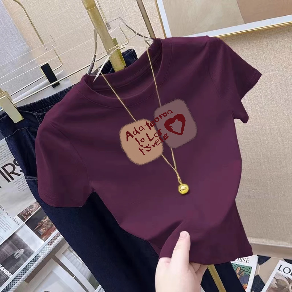 X12#款号新款显圆领T恤不挑身材不挑年龄时尚百搭气质