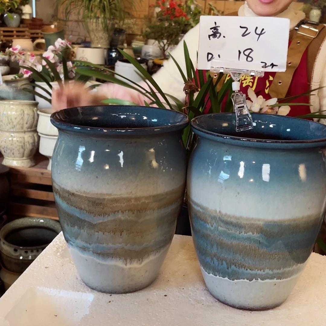 紫砂花盆高度24口径18