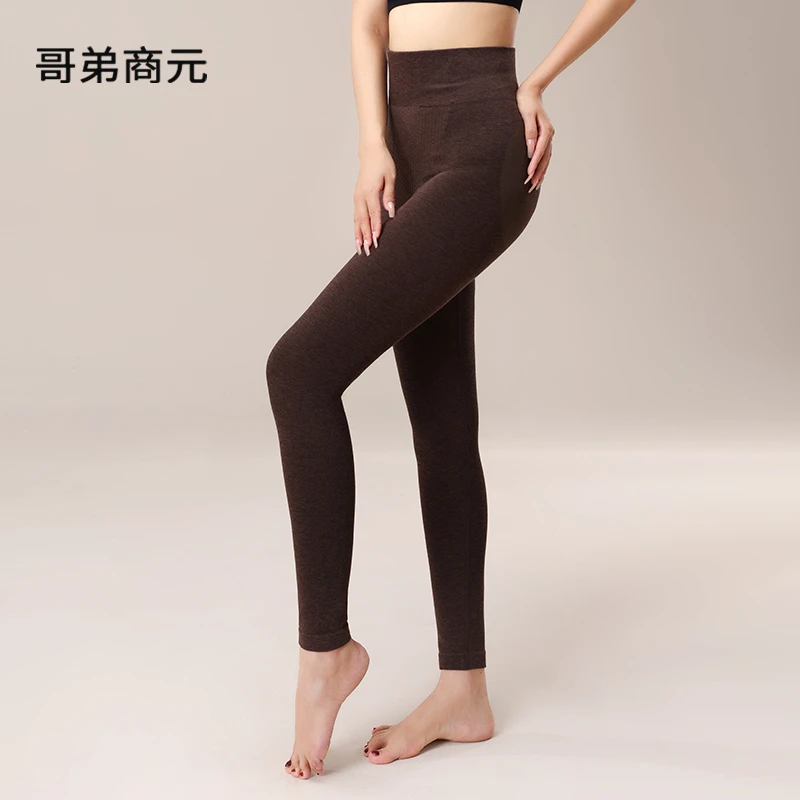 哥弟商元羊毛保暖收腹打底裤提臀显瘦秋冬女士修身