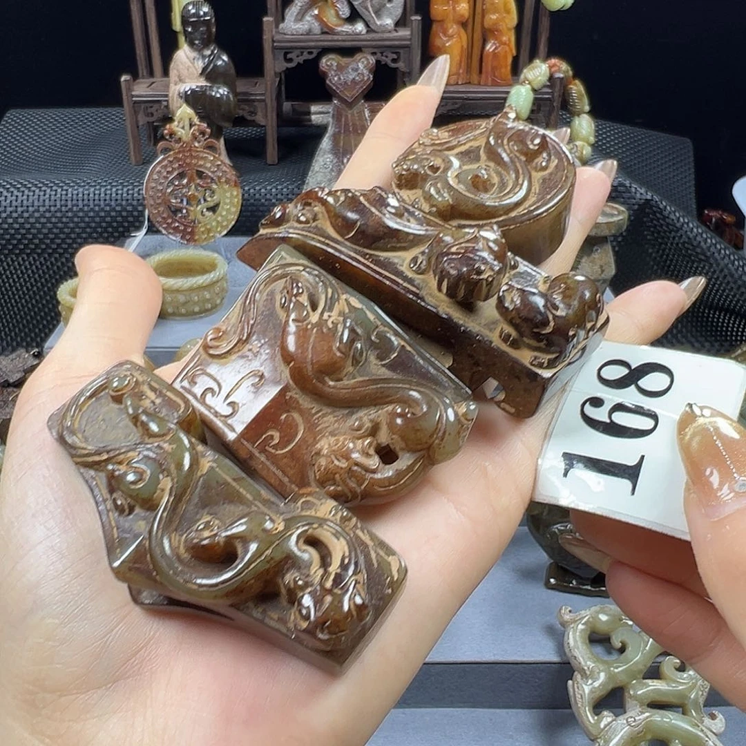 和田玉未镶嵌挂件生*