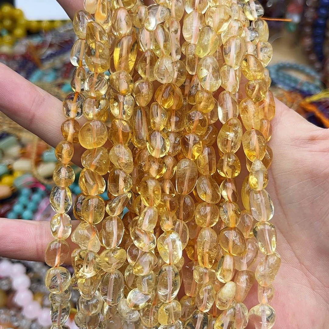 玛瑙/玉髓未镶嵌珠宝半成品天然黄水晶随性小条