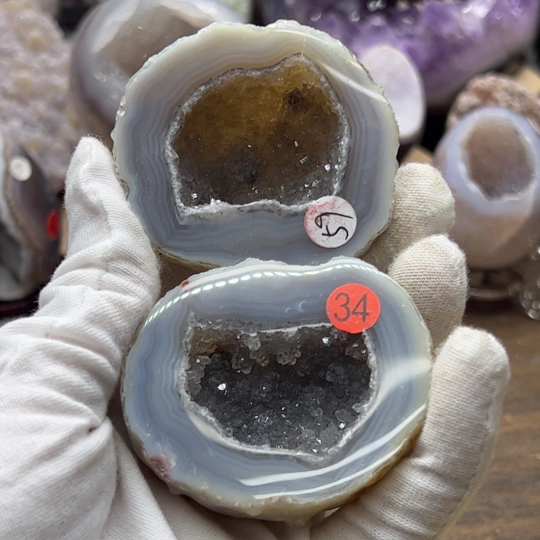 水晶珠宝半成品未镶嵌原皮盆34