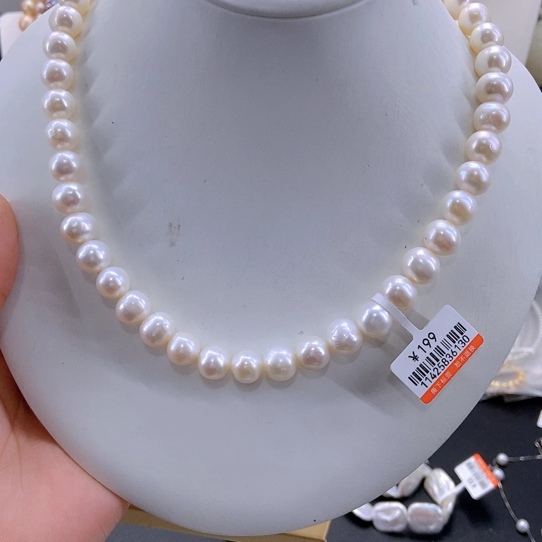 颈饰合金淡水珍珠别*