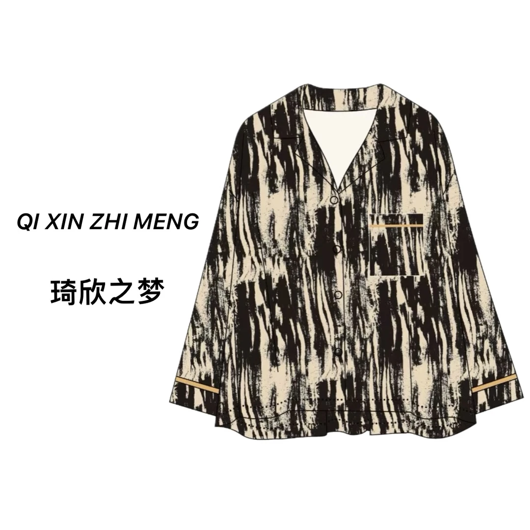 2.琦欣家时尚冰雪软丝长袖男款家居服找到编码拍下~