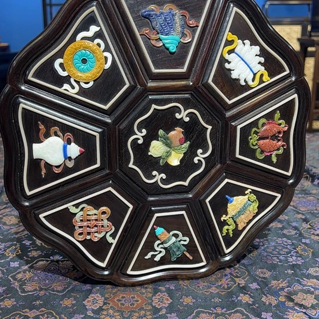 【闪购商品】红酸枝木类成套家具果盒