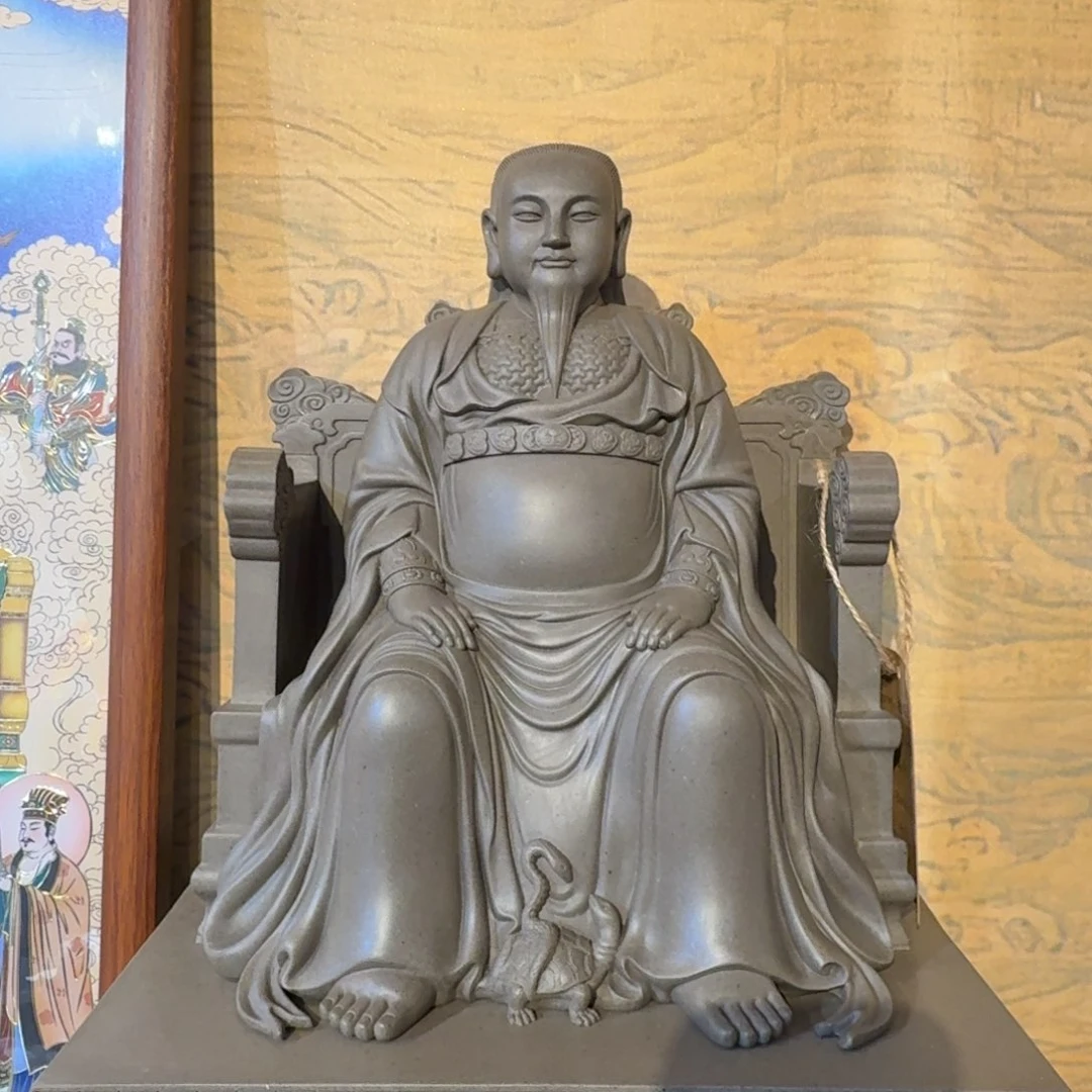 石材武当山香灰真武大帝 40公分