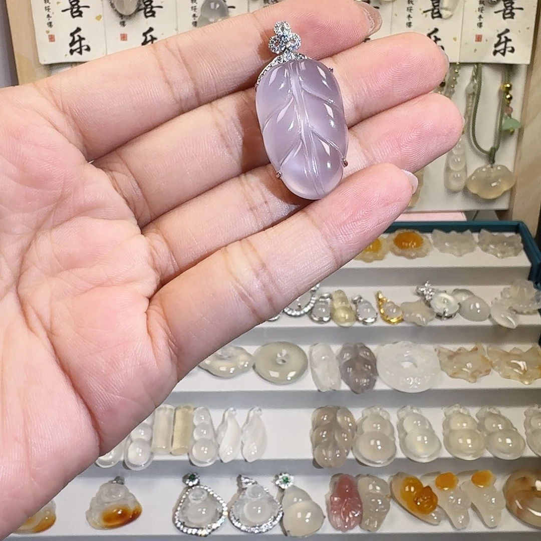 银S925镶嵌颈饰玛瑙/玉髓