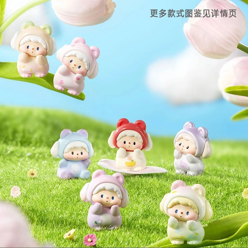 【拆袋】噜噜狗二代小熊派对春日野餐系列可爱潮玩萌粒盲袋
