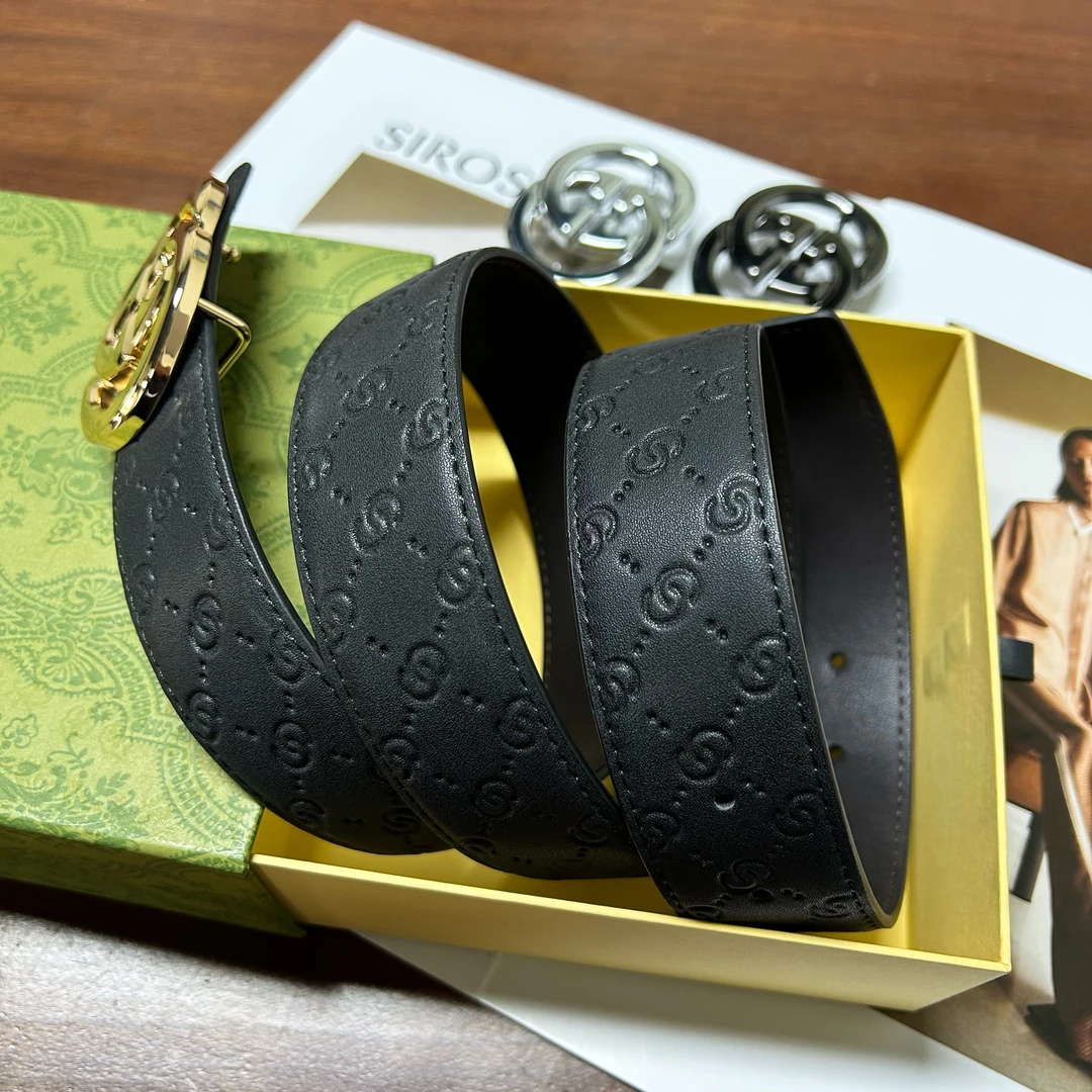 centrekoala双G扣头层牛皮男士时尚百搭真皮高档牛皮皮带腰带